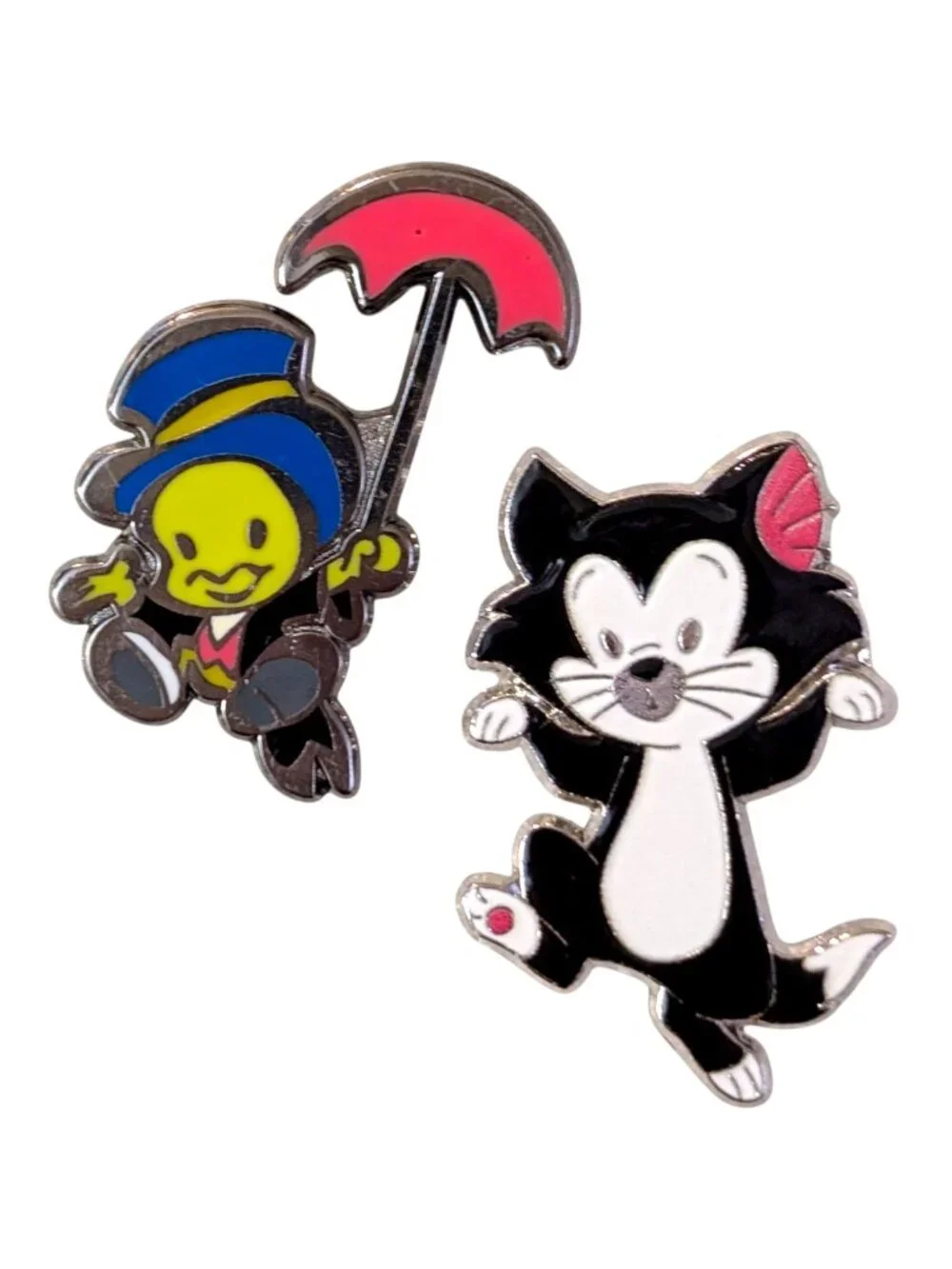 Pinocchio Disney Pins: Jiminy Cricket and Figaro Cuties